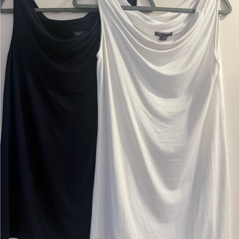 Vince Cowl neck sleeveless tops.